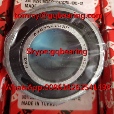 Gcr15 steel Material FAG 63005-A-2RSR Deep Groove Ball Bearing 25x47x16mm