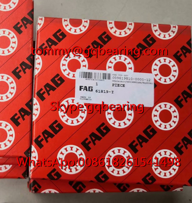 Open Type FAG 61819-Y Thin Wall Deep Groove Ball Bearing 95x120x13mm