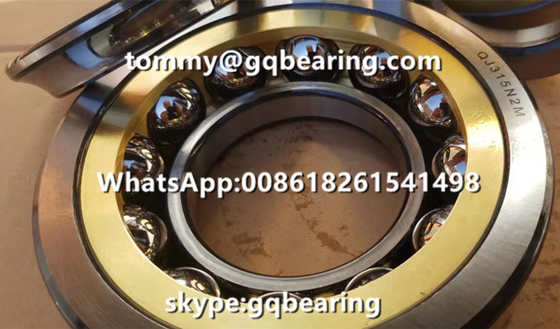 Solid Brass Cage Four Point Contact Ball Bearing 60mm Bore QJ312N2MA